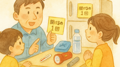 停電時：冷蔵庫・冷凍庫の「時短開閉」ルール