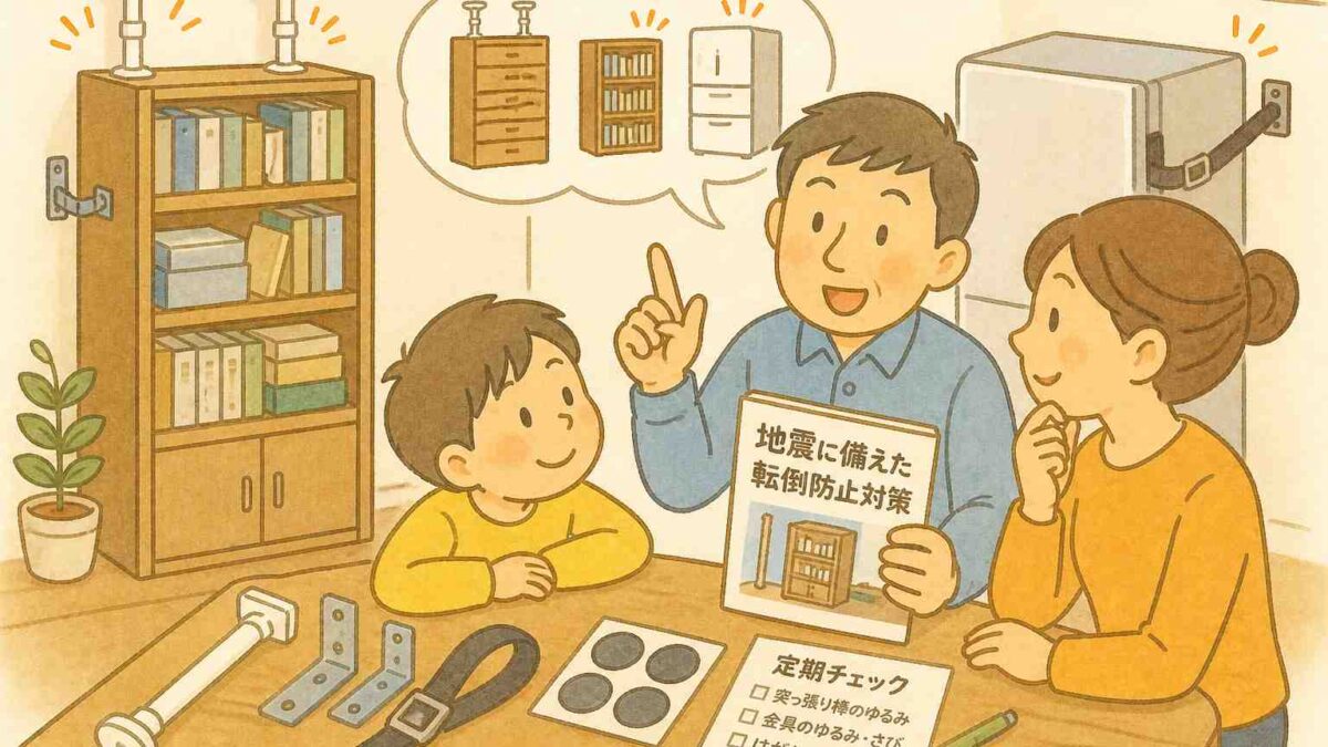 地震に備えた転倒防止対策